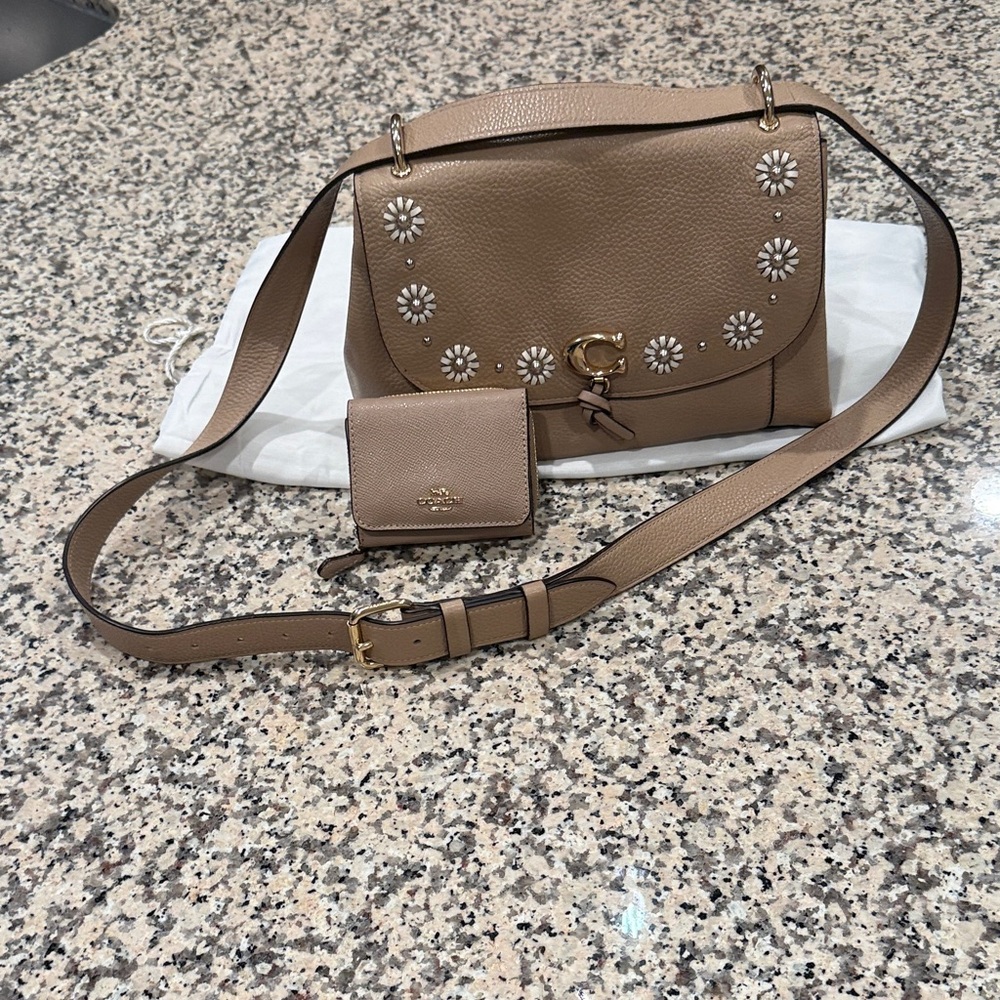 Coach Remi Shoulder Bag with Floral Design